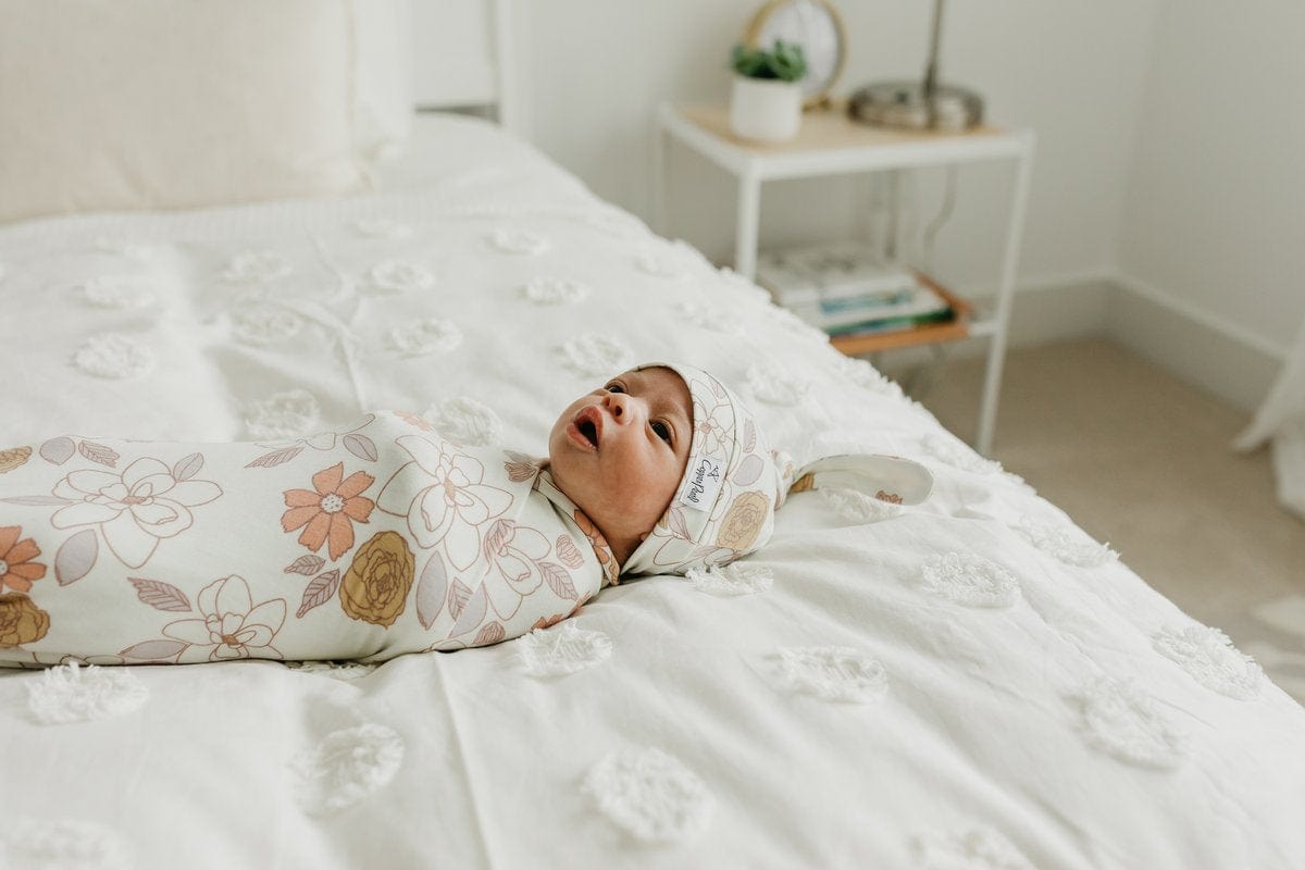 Ferra Knit Swaddle Blanket Copper Pearl Lil Tulips