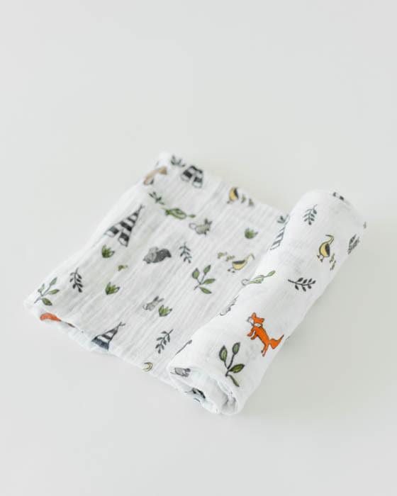 Forest Friends Cotton Swaddle Little Unicorn Lil Tulips