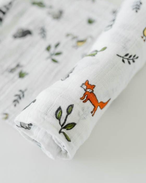 Forest Friends Cotton Swaddle Little Unicorn Lil Tulips