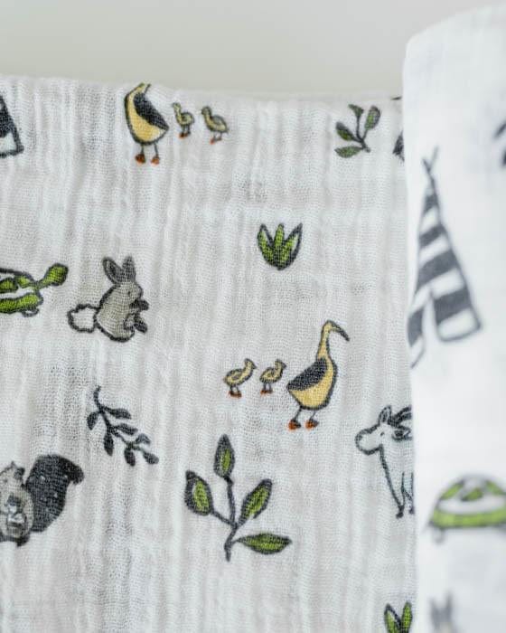 Forest Friends Cotton Swaddle Little Unicorn Lil Tulips