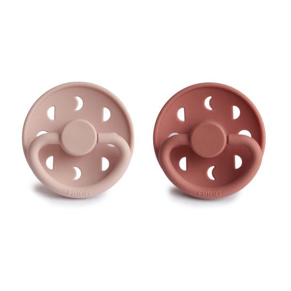 FRIGG Moon Silicone Baby Pacifier (Blush / Powder Blush) Frigg Final Sale Lil Tulips