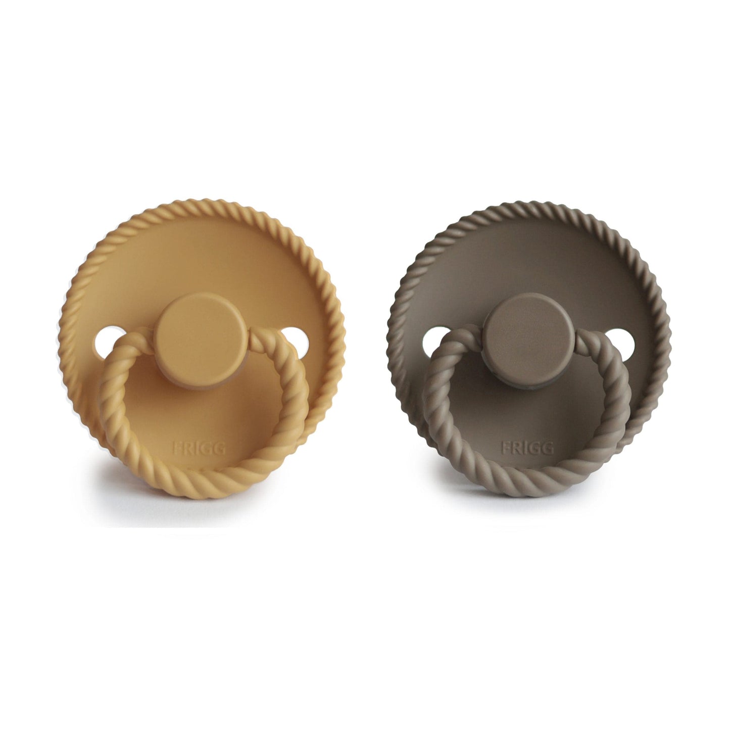 FRIGG Rope Silicone Baby Pacifier (Honey Gold / Portobello) Frigg Final Sale Lil Tulips