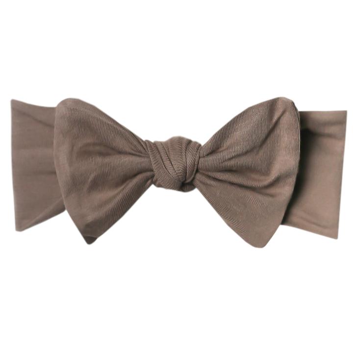 Gobi Knit Headband Bow Copper Pearl Lil Tulips