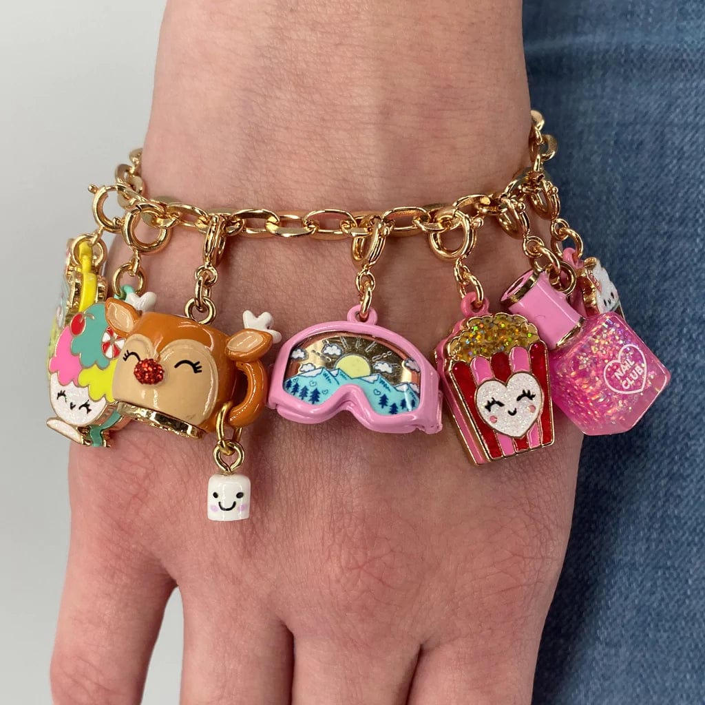 Gold Glitter Nail Polish Charm Charm It! Bracelets Lil Tulips