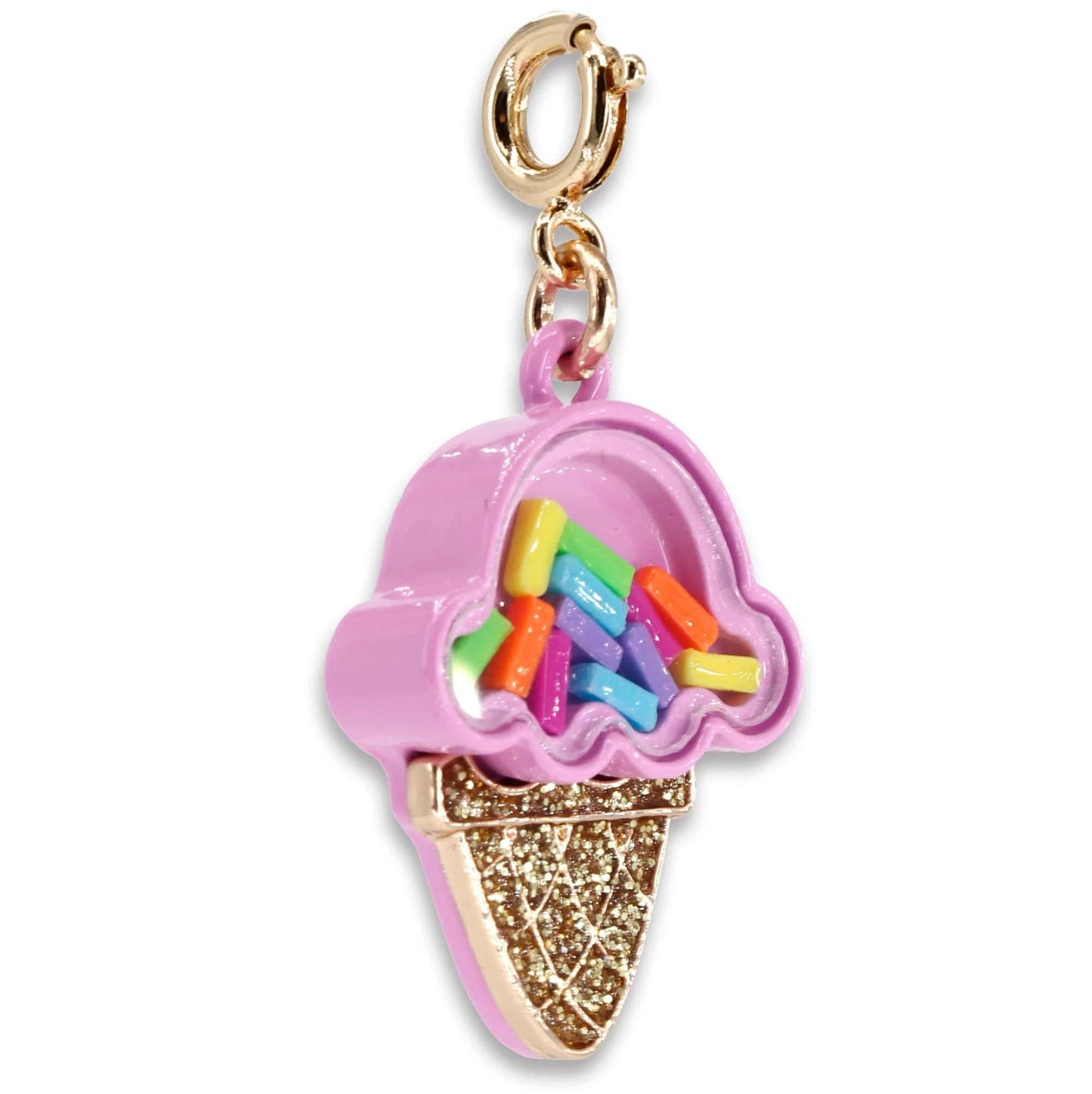 Gold Ice Cream Cone Shaker Charm Charm It! Bracelets Lil Tulips