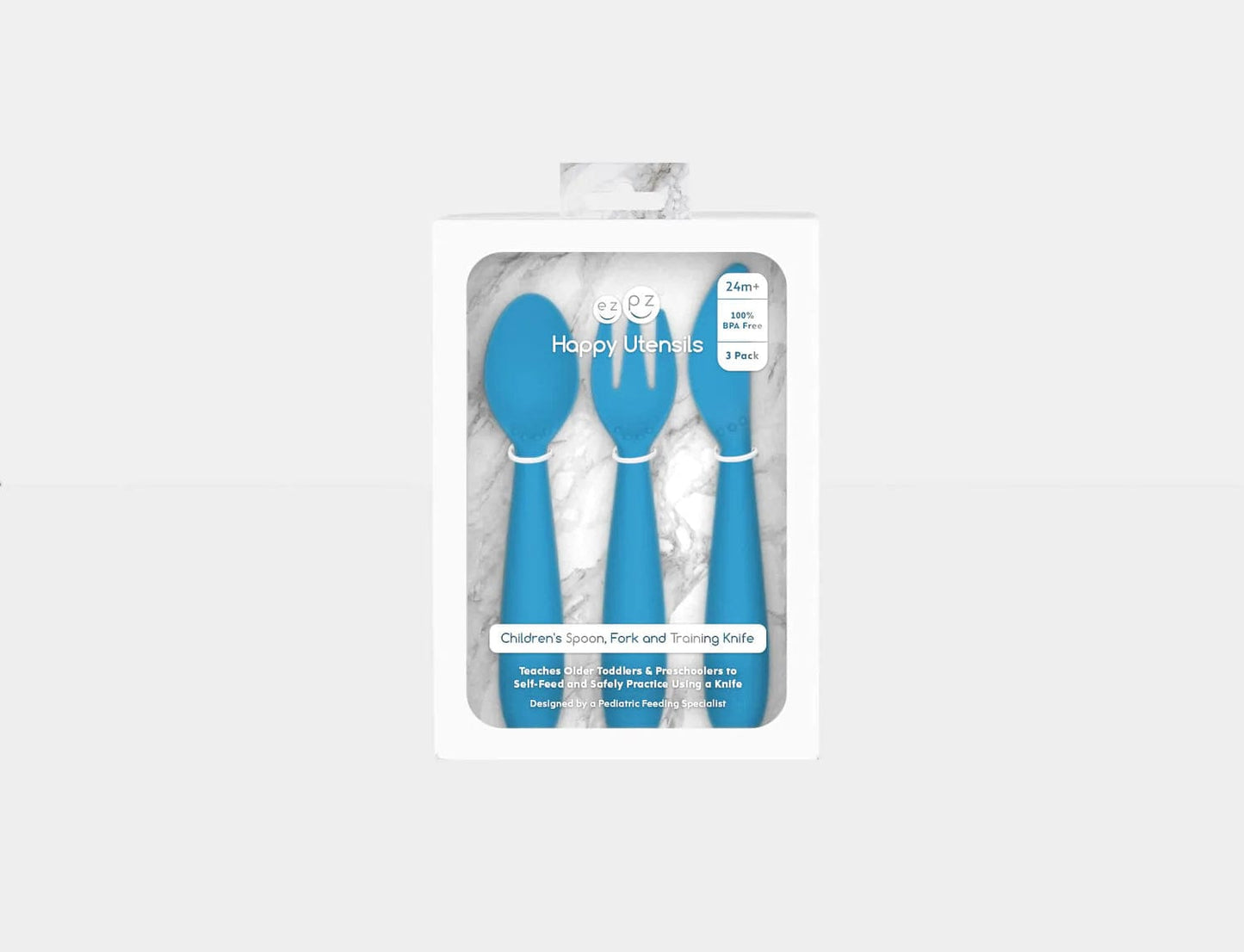 Happy Utensils - Blue Ezpz Lil Tulips