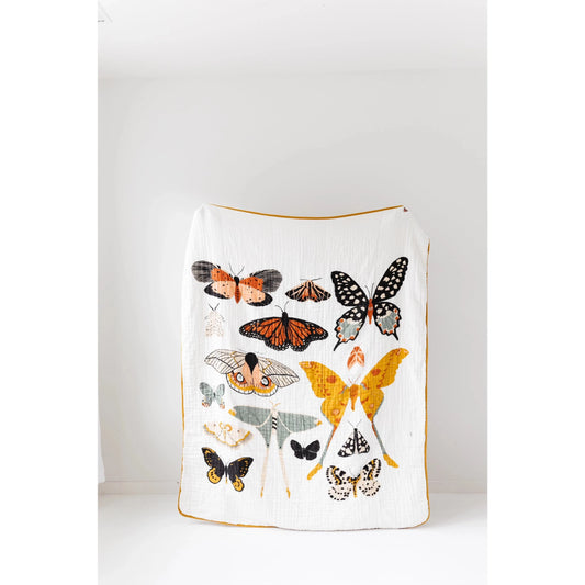 Large Butterfly Collector Throw Blanket Clementine Kids Blankets Lil Tulips