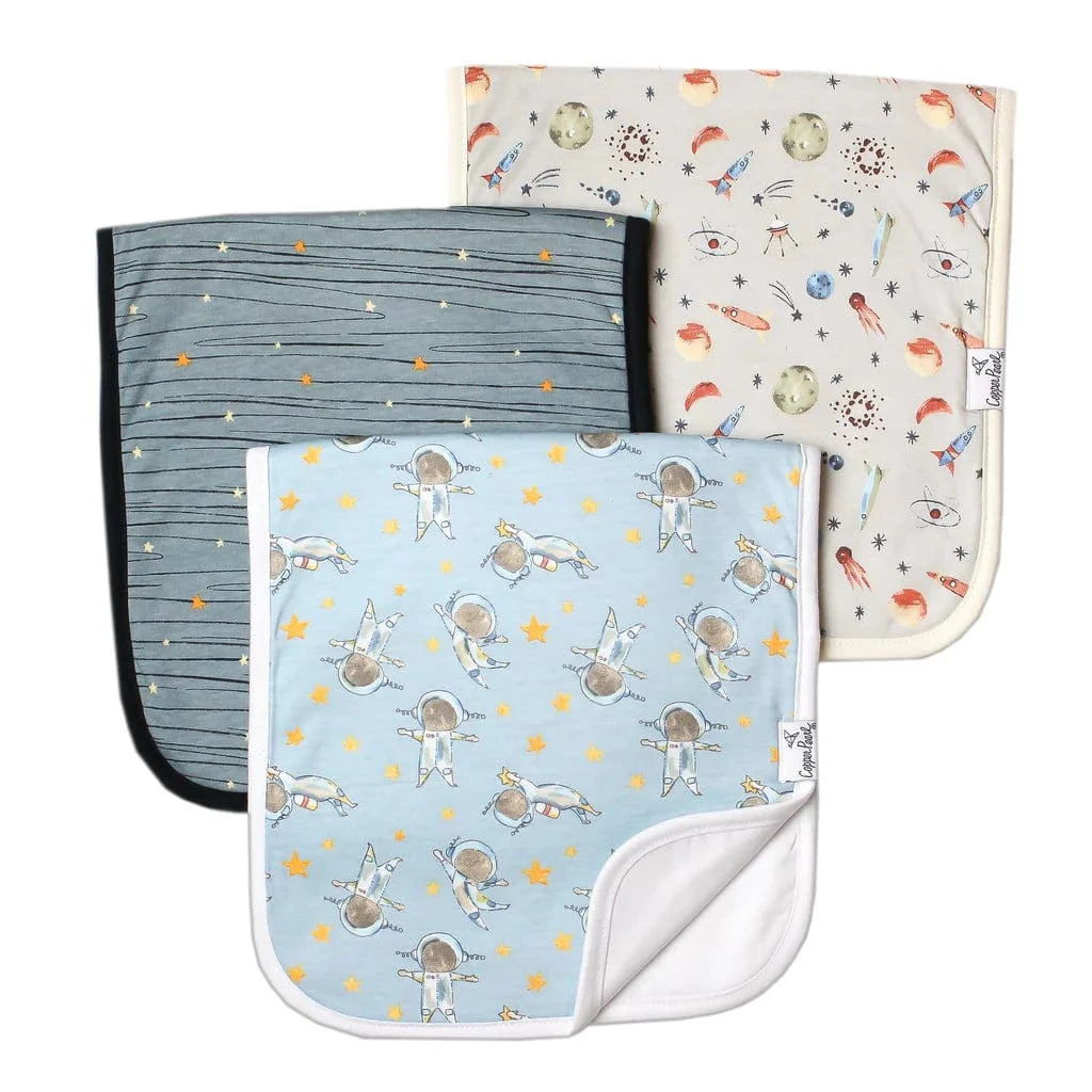 Neil Burp Cloth Set Copper Pearl Lil Tulips