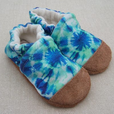 Ocean Tie Dye Organic Slippers Snow + Arrow Lil Tulips