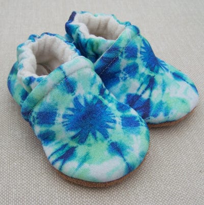 Ocean Tie Dye Organic Slippers Snow + Arrow Lil Tulips