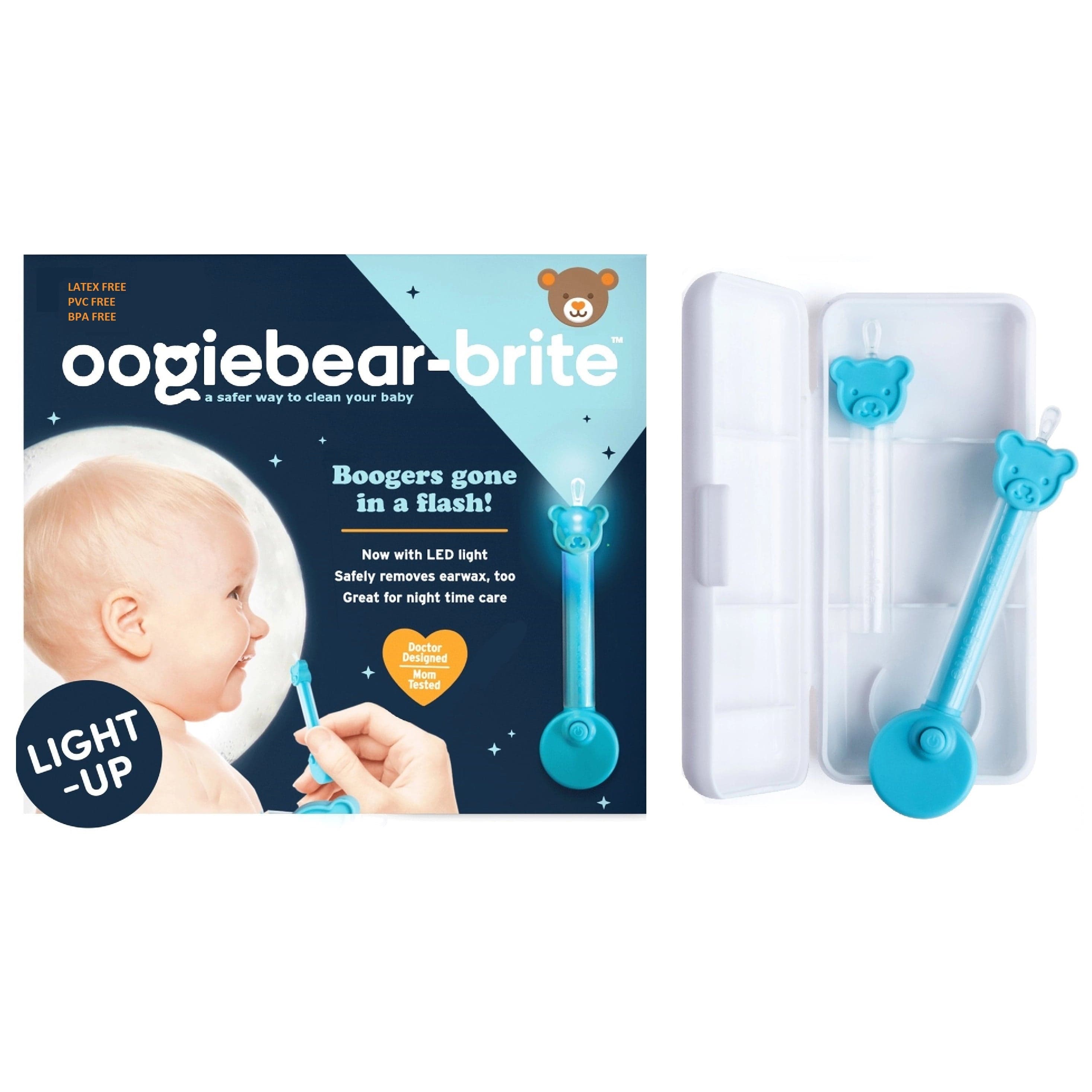 Oogiebear 2-Pack Infant Nose & Ear Cleaner with Case in Blue