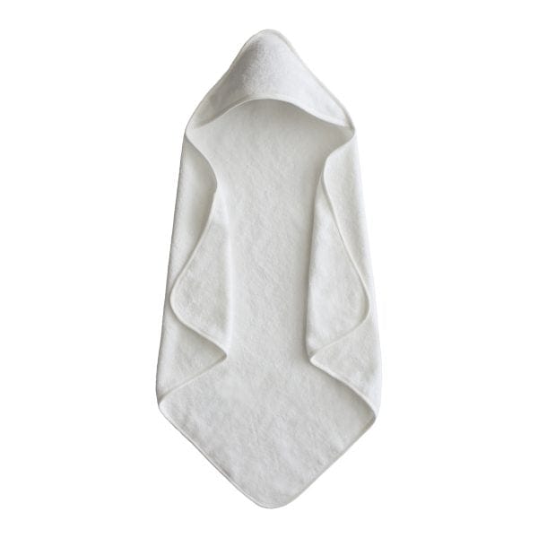 Organic Cotton Baby Hooded Towel (Pearl) Mushie Towels Lil Tulips
