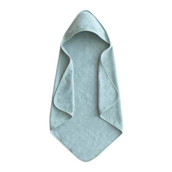 Organic Cotton Baby Hooded Towel (Sea Mist) Mushie Towels Lil Tulips