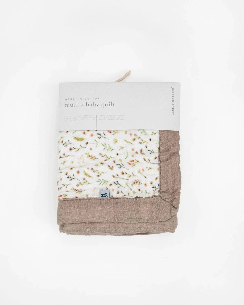 Organic Cotton Muslin Baby Quilt - Floral Field Little Unicorn Lil Tulips