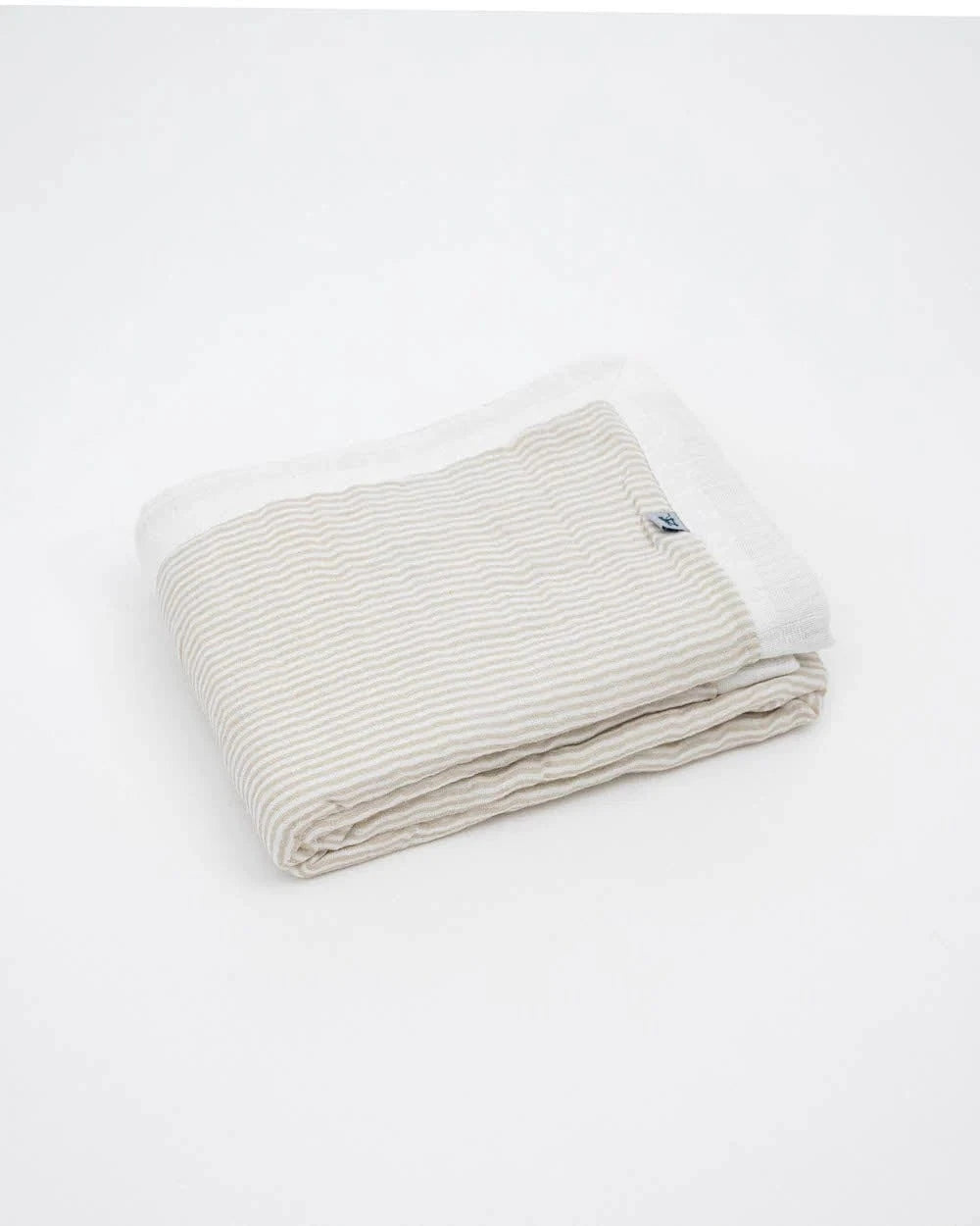 Organic Cotton Muslin Baby Quilt - Sand Stripe Little Unicorn Lil Tulips
