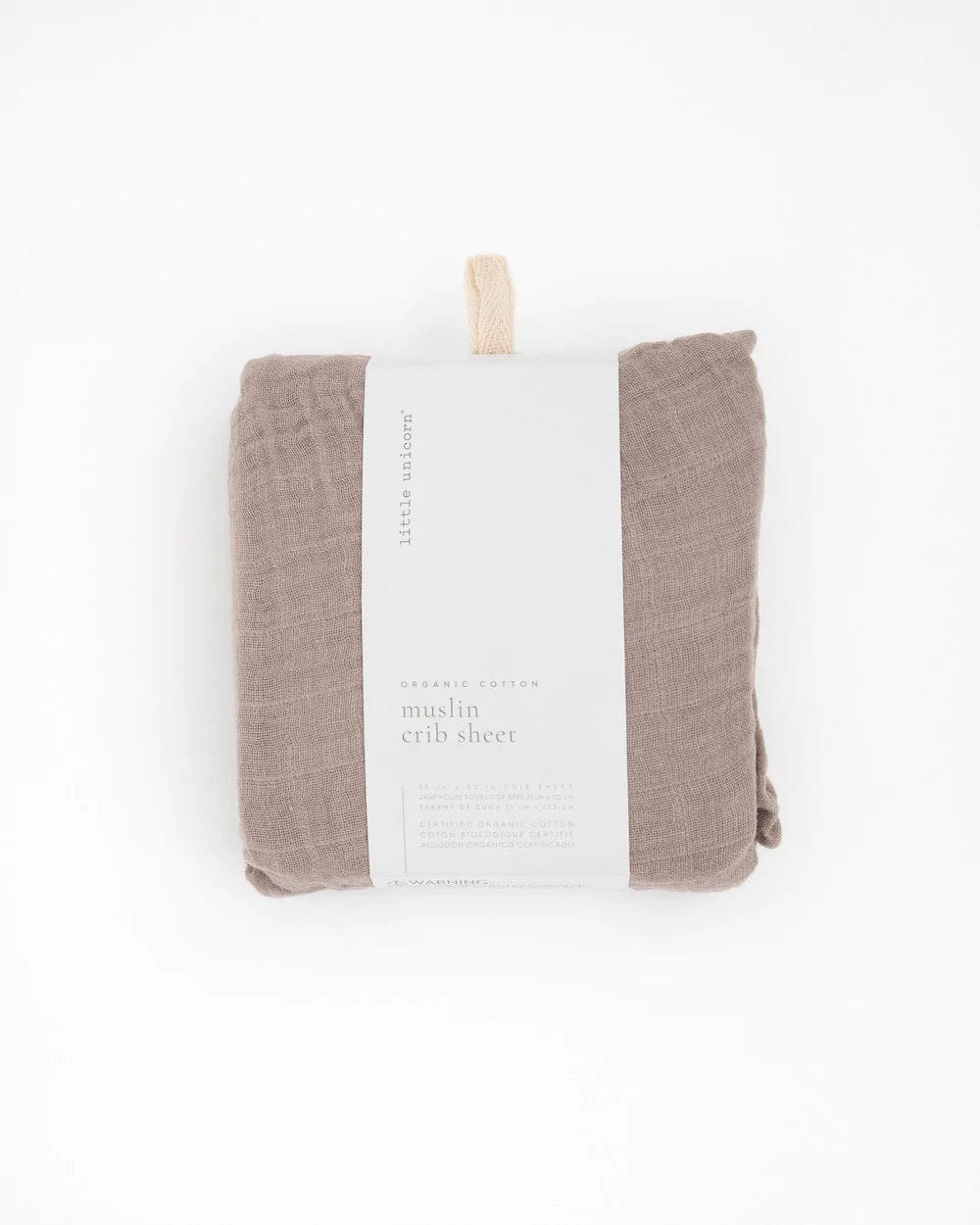 Organic Cotton Muslin Crib Sheet - DriftWood Little Unicorn Lil Tulips