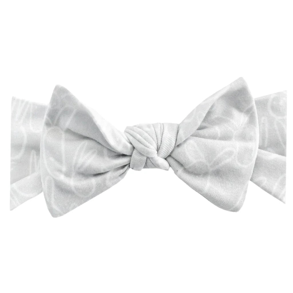 Peter Knit Headband Bow Copper Pearl Lil Tulips