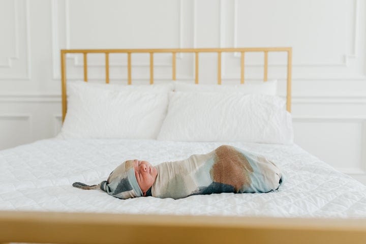 Picasso Knit Swaddle Blanket Copper Pearl Lil Tulips