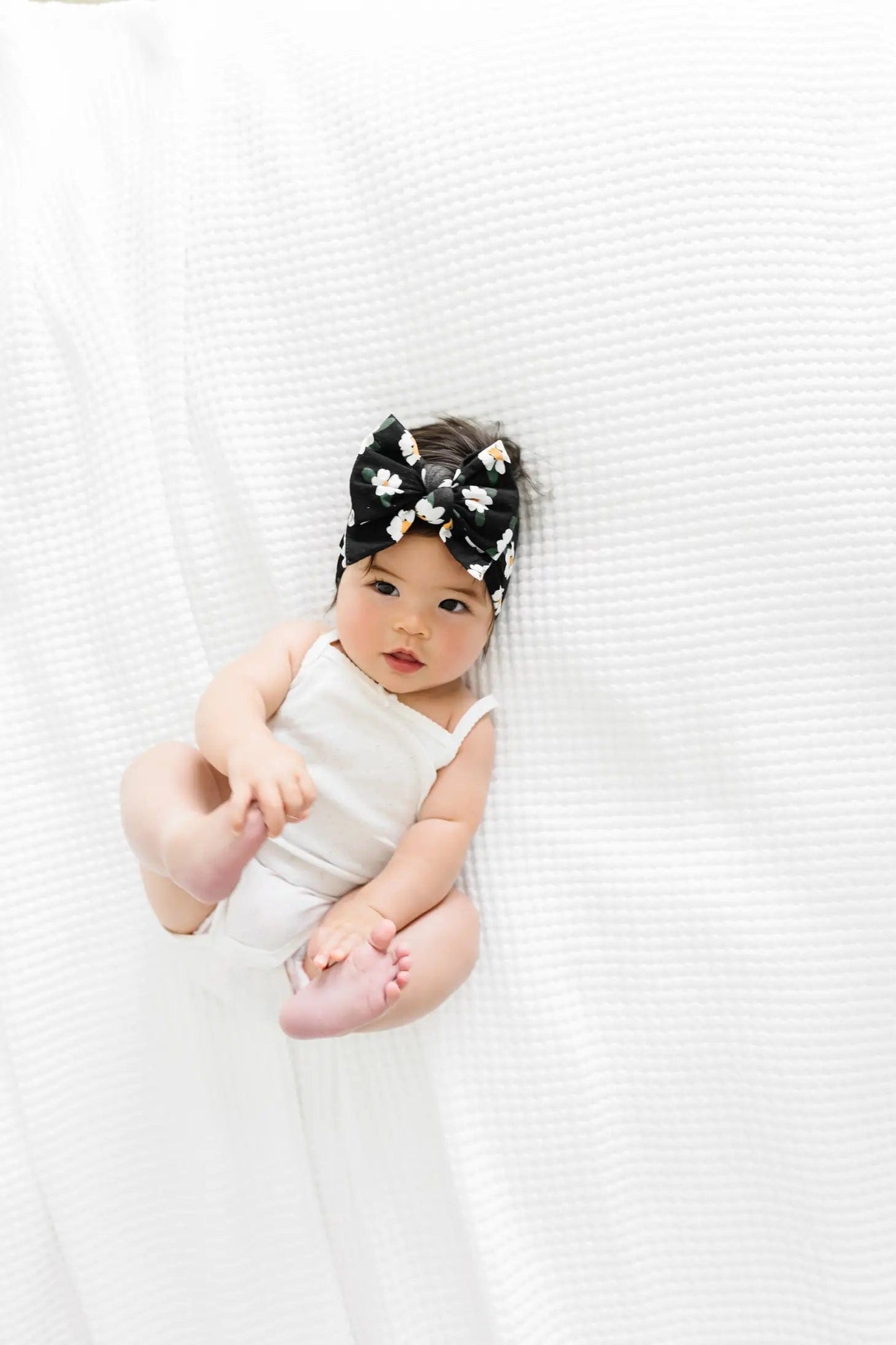 Printed Deb Bow Headband: Moonflower Baby Bling Bows Headbands Lil Tulips