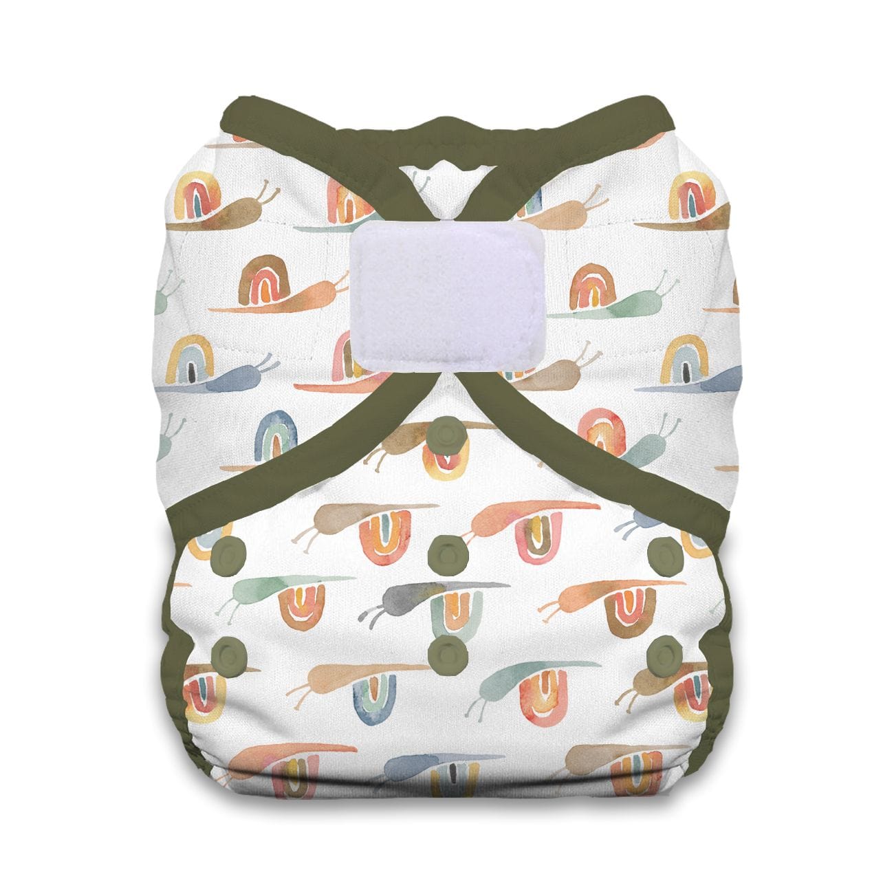 Rainbow Snails Hook & Loop Duo Wrap Thirsties Lil Tulips