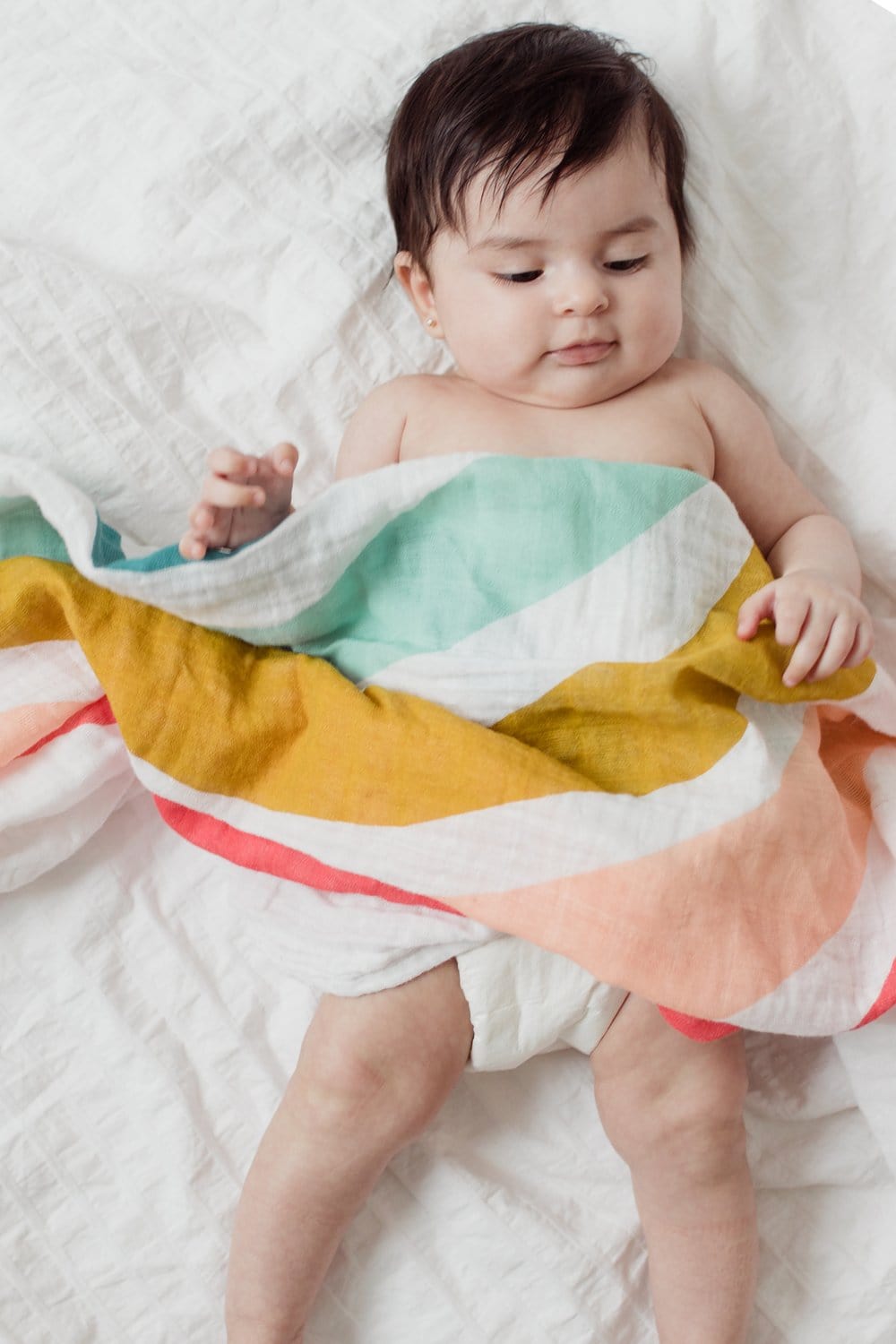 Rainbow Swaddle Clementine Kids Lil Tulips