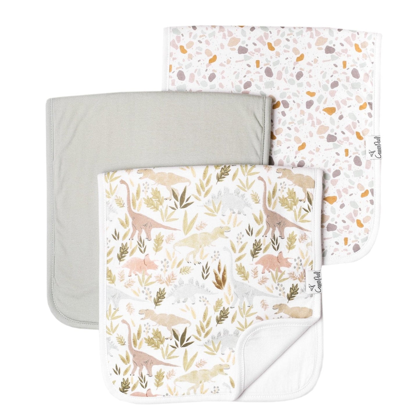 Rex Burp Cloth Set Copper Pearl Lil Tulips