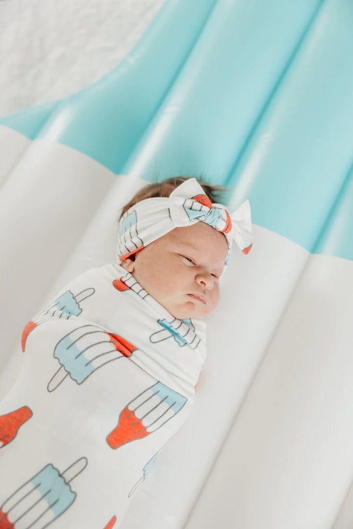 Rocket Knit Headband Bow Copper Pearl Lil Tulips