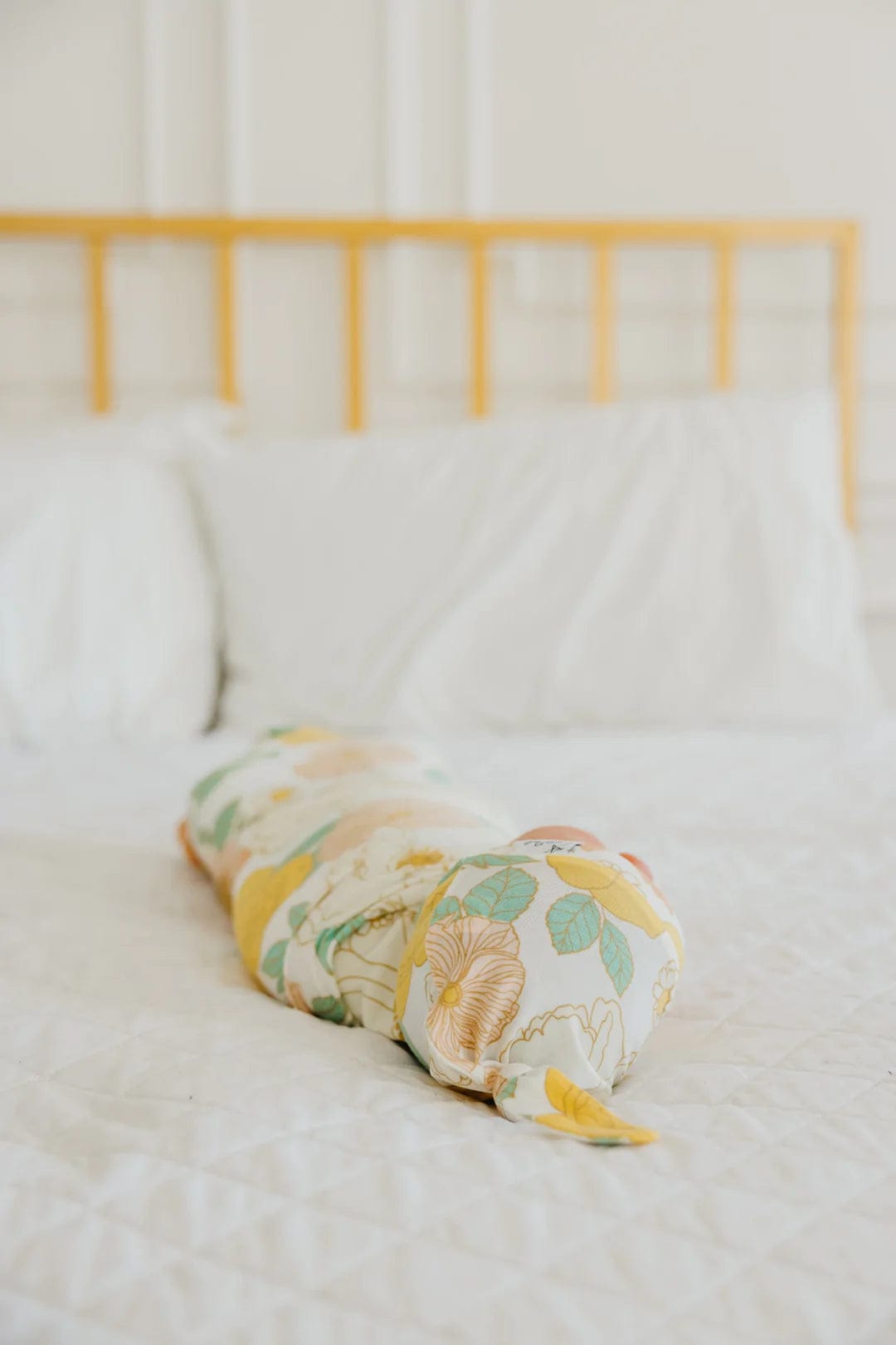 Rose Knit Swaddle Blanket Copper Pearl Lil Tulips