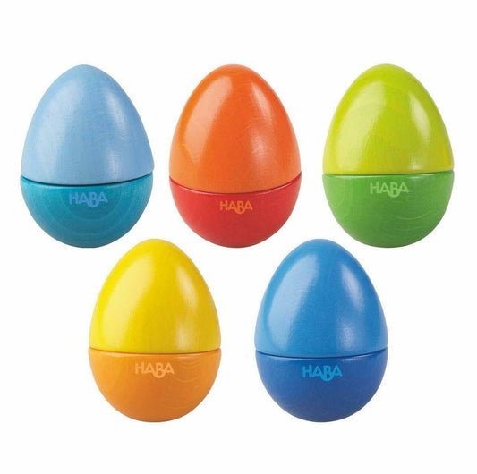 Set of 5 Wooden Musical Eggs haba Lil Tulips
