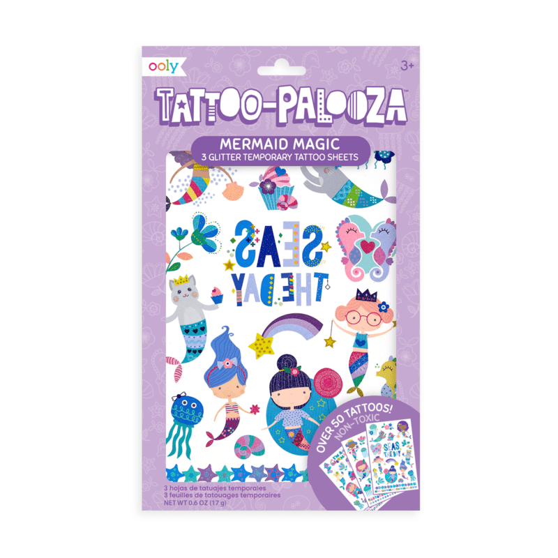 Tattoo Palooza Temporary Tattoos: Mermaid Magic OOLY Lil Tulips