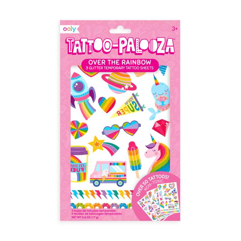 Tattoo Palooza Temporary Tattoos: Over The Rainbow OOLY Lil Tulips