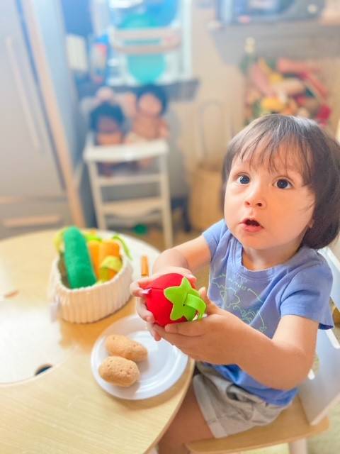 Vegetable Basket Soft Play Food haba Lil Tulips