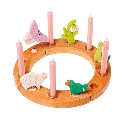 Wooden Birthday Ring Natural Grimm's Lil Tulips