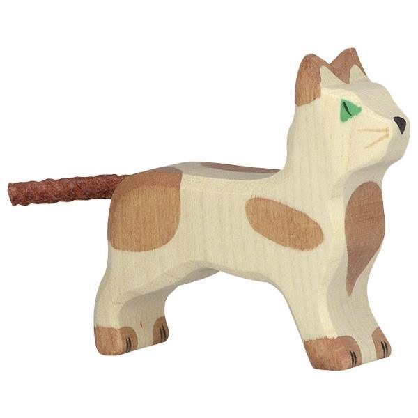 Wooden Cat Standing Holztiger Lil Tulips