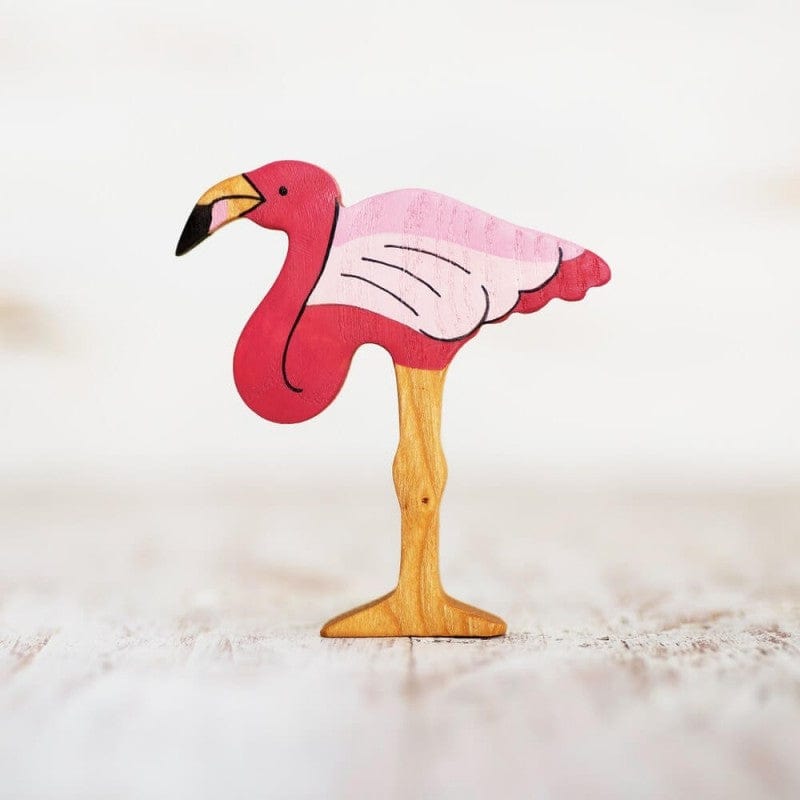Wooden Flamingo Toy Wooden Caterpillar Lil Tulips