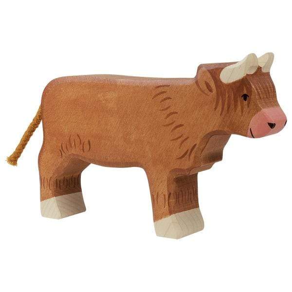 Wooden Highland Cattle Standing Holztiger Lil Tulips