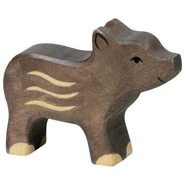 Wooden Young Wild Boar Holztiger - Main Image