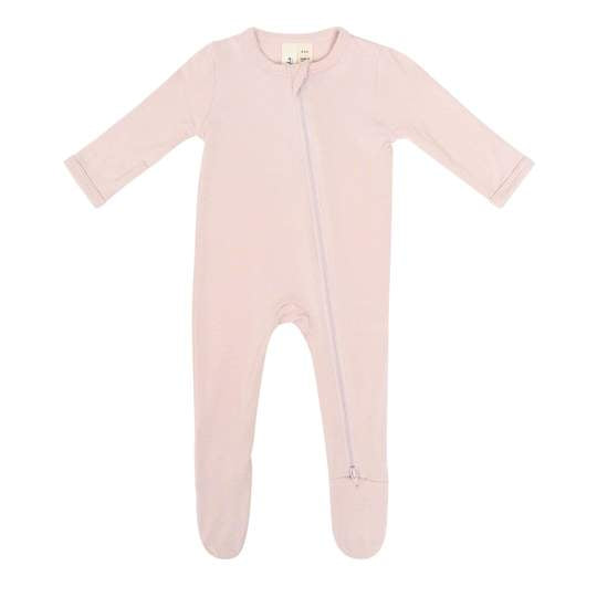 Zippered Footie in Blush Kyte Baby Lil Tulips