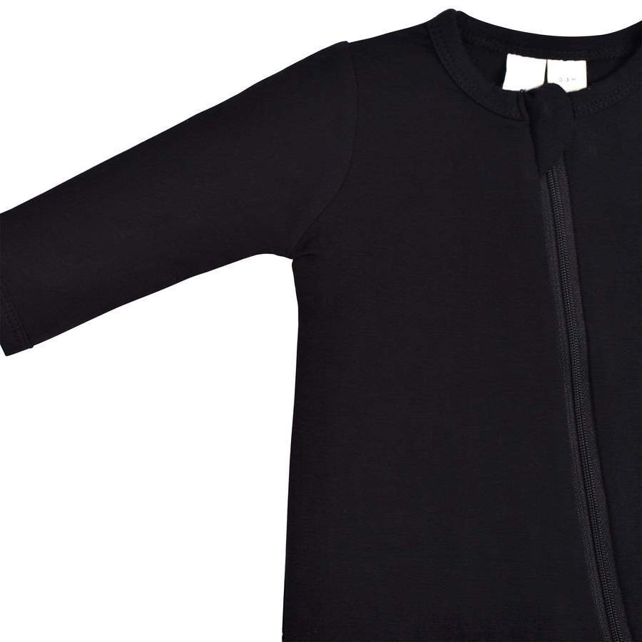 Zippered Footie in Midnight Kyte Baby Lil Tulips