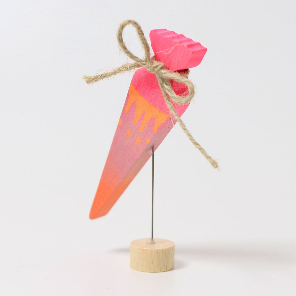Decorative Figure Neon Pink School Cone