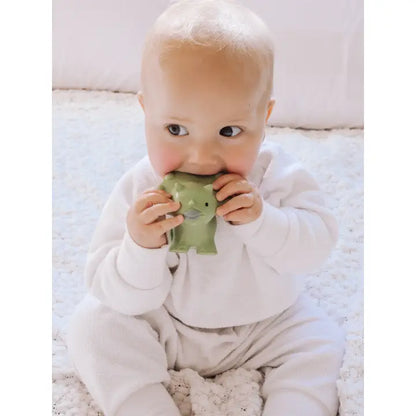 Trice Dinosaur Natural Rubber Teether, Rattle & Bath Toy