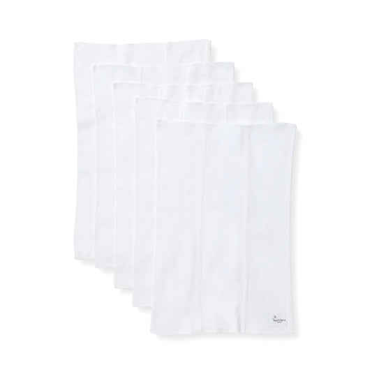Bee Essential Burp Cloths - Set of 5 - White