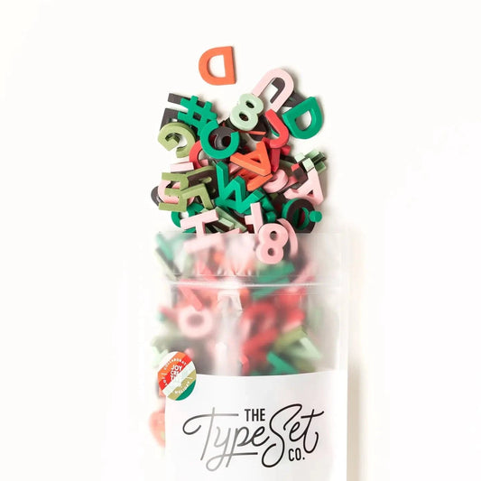 1" 200pc Joyful Holiday Rainbow Magnetic Letters The Type Set Co. Lil Tulips