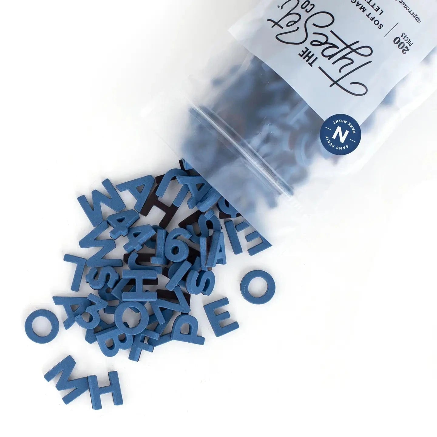 1" 200pc Navy Blue Magnetic Letters The Type Set Co. Lil Tulips