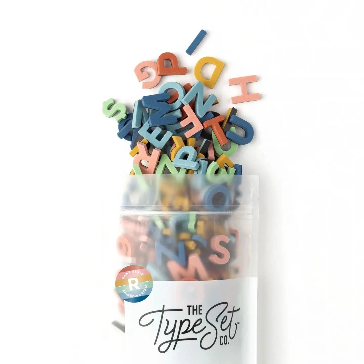 1" 200pc Rainbow Dream Magnetic Letters The Type Set Co. Lil Tulips