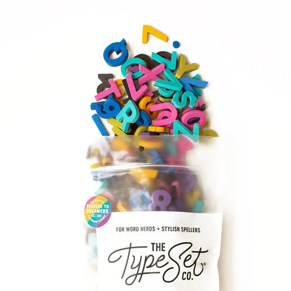 1" 200pc Rainbow Story Magnetic Letters The Type Set Co. Lil Tulips