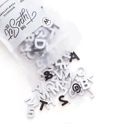 1" 200pc White Magnetic Letters The Type Set Co. Lil Tulips