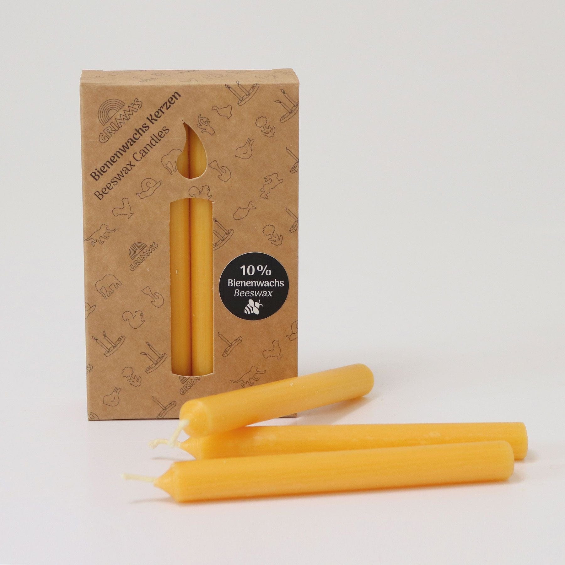 10% Amber Beeswax Candles - 12 pc. Grimm's Lil Tulips