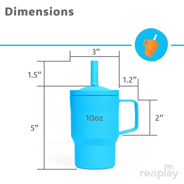 10 oz Mini Tumbler - Sky Blue RePlay Lil Tulips