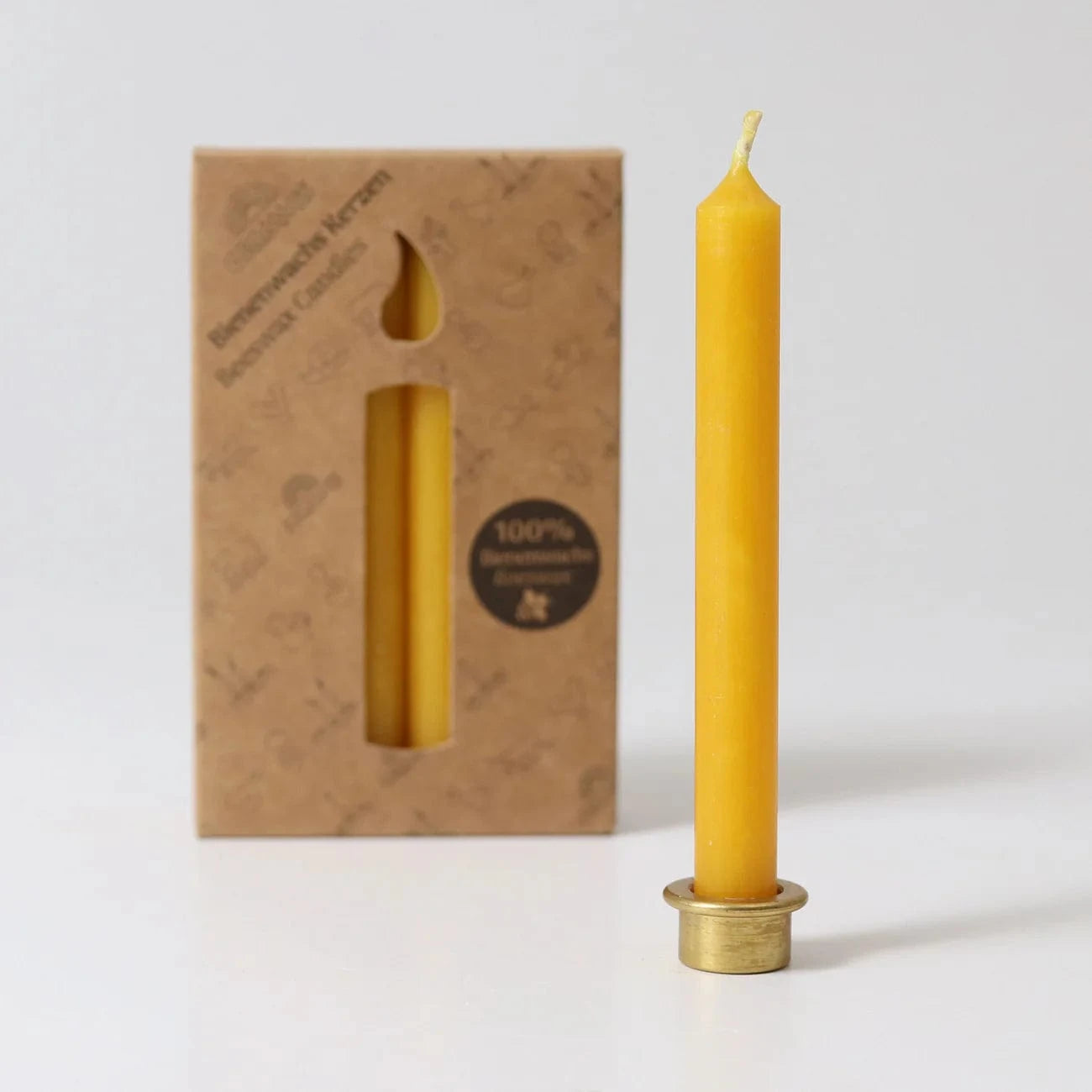100% Amber Beeswax Candles - 12 pc. Grimm's Lil Tulips
